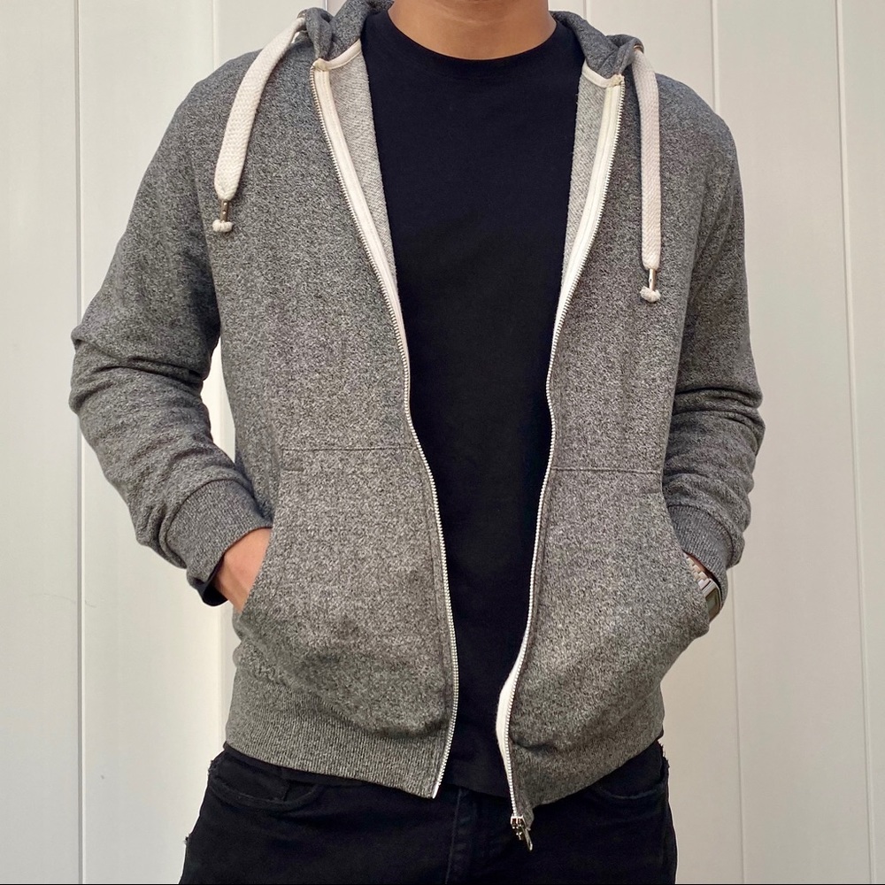 H&M Gray Zip-up Hoodie #h&m